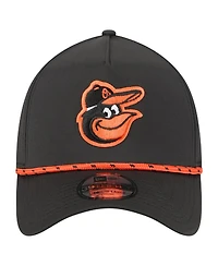 New Era Men's Black Baltimore Orioles 39THIRTY A-Frame Perforated Flex Hat