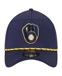 New Era Men's Navy Milwaukee Brewers 39THIRTY A-Frame Perforated Flex Hat