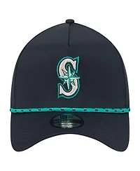 New Era Men's Navy Seattle Mariners 39THIRTY A-Frame Perforated Flex Hat