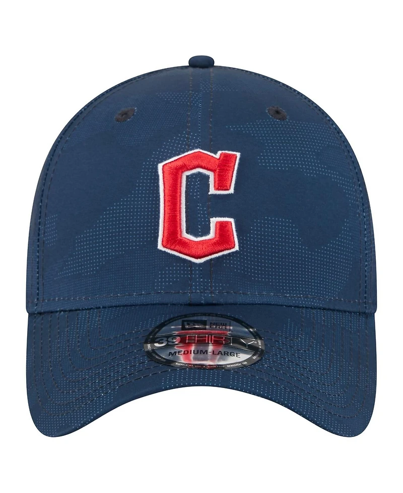 New Era Men's Navy Cleveland Guardians Tonal Camo 39THIRTY Flex Hat