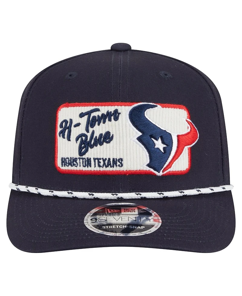 New Era Men's Navy Houston Texans Chant 9SEVENTY Stretch-Snap Hat