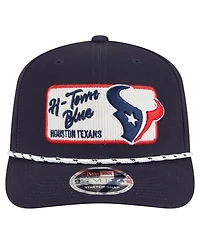 New Era Men's Navy Houston Texans Chant 9SEVENTY Stretch-Snap Hat