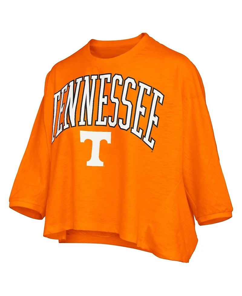 Pressbox Women's Tennessee Orange Volunteers Midi Arch Over Logo Oversized T-Shirt