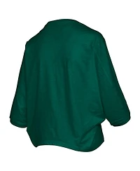 Pressbox Women's Green Miami Hurricanes Midi Arch Over Logo Oversized T-Shirt