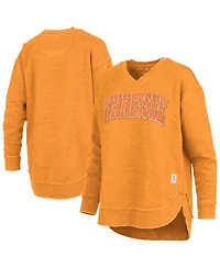 Pressbox Women's Tennessee Orange Volunteers Westin Poncho V-Neck Pullover Sweatshirt