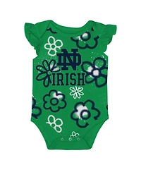 Outerstuff Baby Boys and Girls 2-Piece Navy/Green Notre Dame Fighting Irish Little Sunshine Bodysuit Set