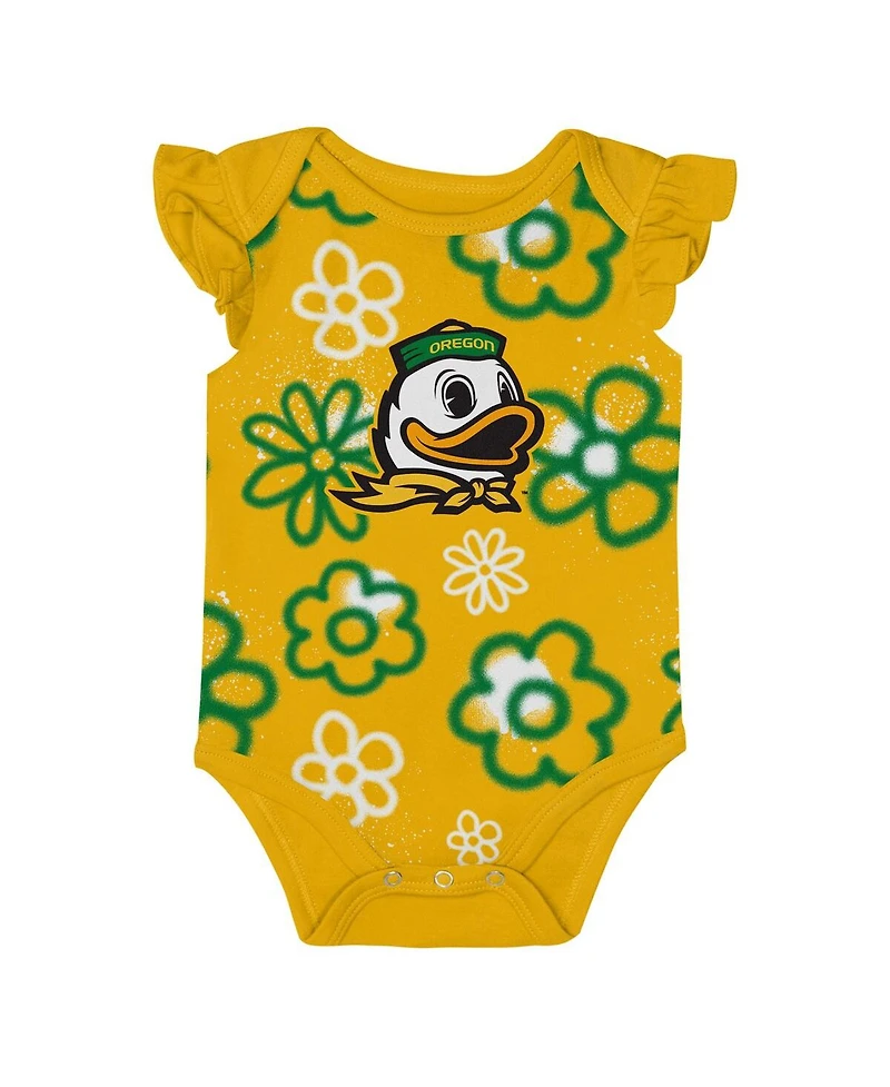 Outerstuff Baby Boys and Girls 2-Piece Green/Yellow Oregon Ducks Little Sunshine Bodysuit Set