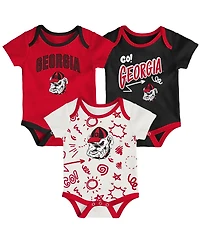 Outerstuff Baby Boys and Girls Outerstuff Georgia Bulldogs All Day Play 3-Piece Bodysuit Set