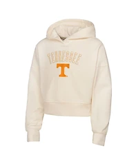 Outerstuff Girl's Big Boys and Girls Cream Tennessee Volunteers Oversized Blitz Cropped Pullover Hoodie