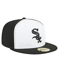 New Era Men's White/Black Chicago White Sox Repeat 59FIFTY Fitted Hat