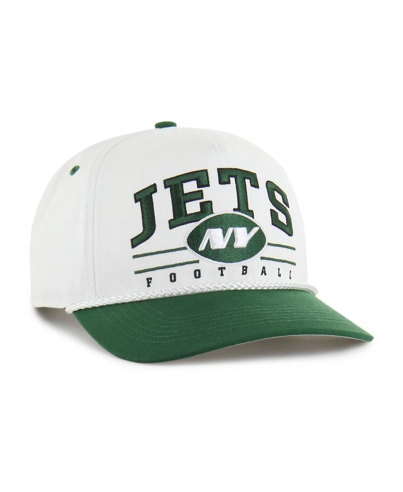 '47 Brand Men's White/Green New York Jets Roscoe Two-Toned Hitch Adjustable Hat