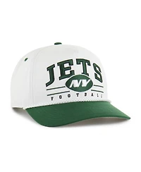 '47 Brand Men's White/Green New York Jets Roscoe Two-Toned Hitch Adjustable Hat