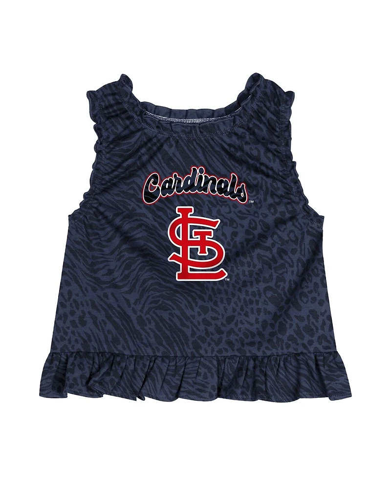 Outerstuff Baby Boys and Girls Navy St. Louis Cardinals Playground Dress Bloomers Set