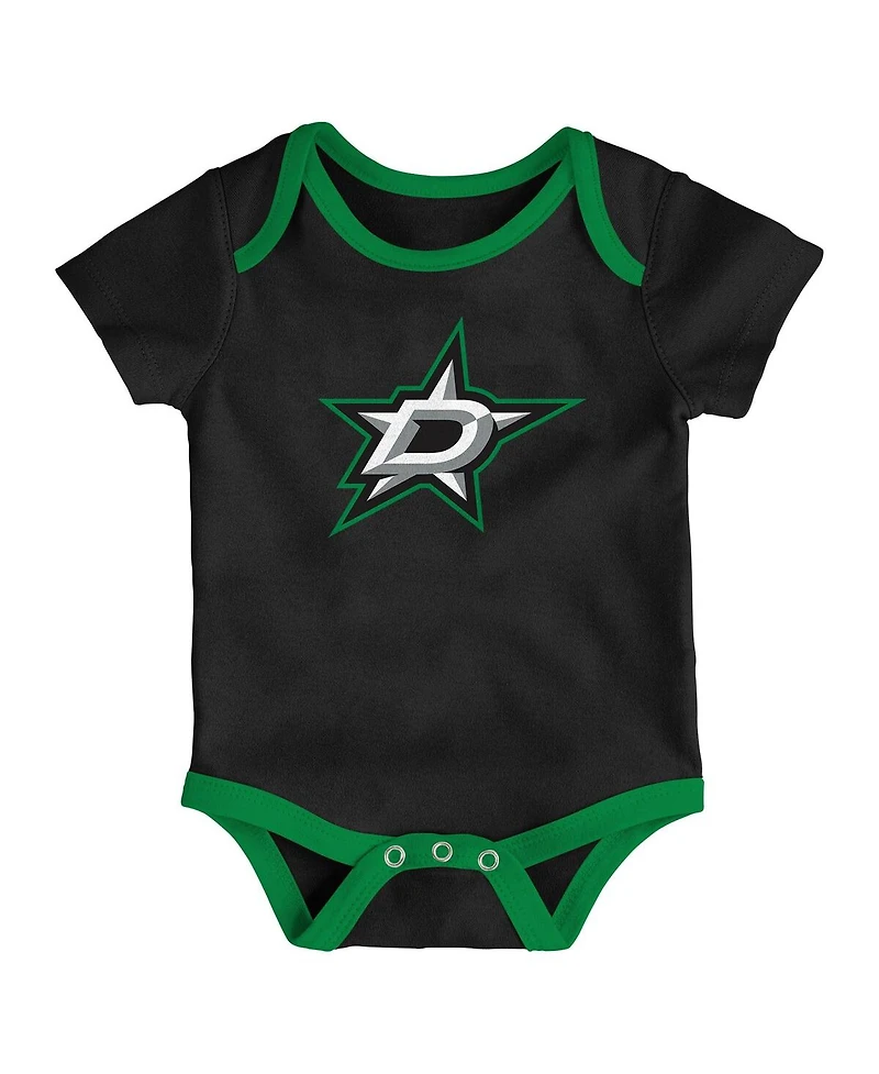 Outerstuff Baby Boys and Girls 3-Pack Dallas Stars Loyal Buddies Bodysuit Set
