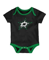Outerstuff Baby Boys and Girls 3-Pack Dallas Stars Loyal Buddies Bodysuit Set