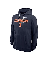 Nike Men's Navy Illinois Fighting Illini 2025 Sideline Performance Pullover Hoodie