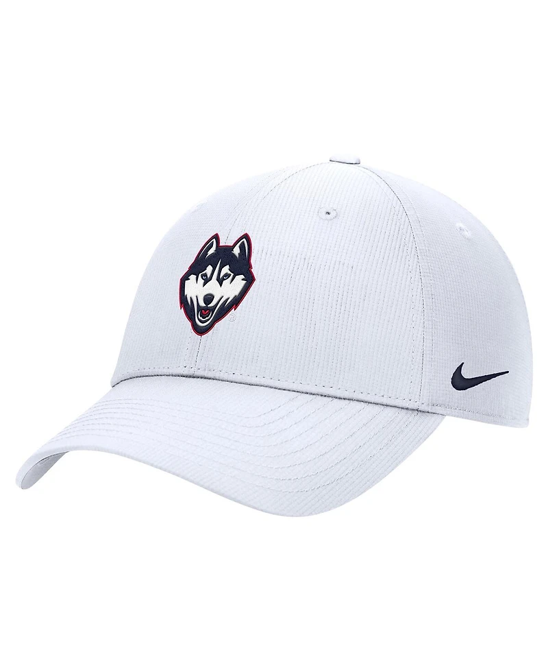 Nike Men's White UConn Huskies 2025 On-Field Club Performance Adjustable Hat