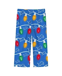 Outerstuff Big Boys and Girls 2-Piece Detroit Lions Garland Holiday Long Sleeve Pajama Set