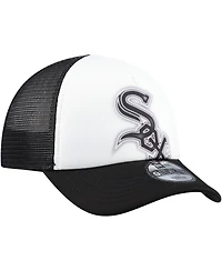 New Era Toddler White/Black Chicago White Sox Painted A-Frame 9FORTY Trucker Adjustable Hat