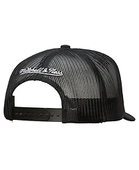 Mitchell & Ness Men's White/Black Boston Bruins Gridlock Trucker Adjustable Hat