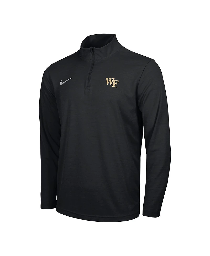 Nike Men's Black Wake Forest Demon Deacons Intensity Performance Quarter-Zip Pullover Sweatshirt
