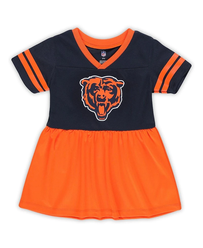 Outerstuff Girls Toddler Navy Chicago Bears Stadium Lights Fashion Jersey Dress