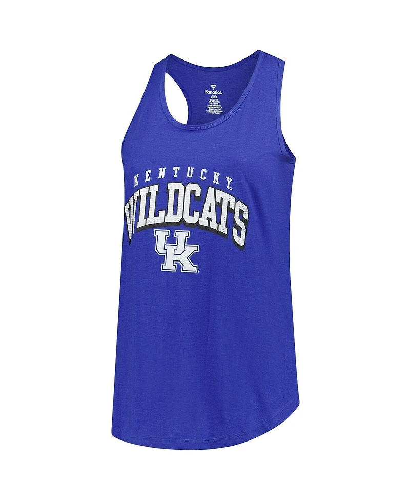 Fanatics Women's Royal Kentucky Wildcats Plus Arch Tank Top
