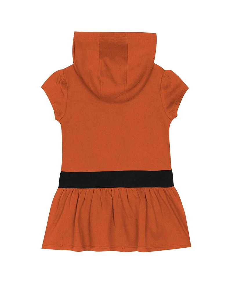 Outerstuff Girls Toddler Texas Orange Longhorns Team Love French Terry Hoodie Dress
