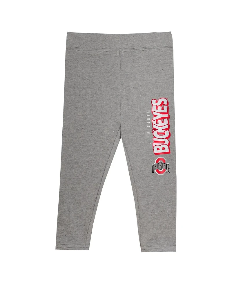 Outerstuff Baby Boys and Girls Scarlet Ohio State Buckeyes Clubhouse Pullover Hoodie Legging Set