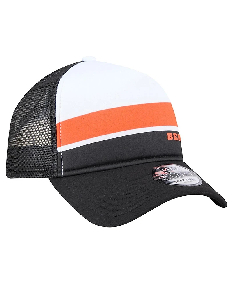 New Era Big Boys and Girls Black Cincinnati Bengals Sport Night Color Block 9FORTY A-Frame Trucker Adjustable Hat