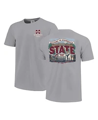 Image One Big Boys and Girls Gray Mississippi State Bulldogs Local Campus Scene T-Shirt