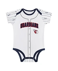 Outerstuff Baby Boys and Girls Gray/White Cleveland Guardians 2-Pack Play Ball Bodysuit Set