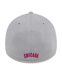 New Era Men's Gray Chicago Cubs Active Pivot 39THIRTY Flex Hat