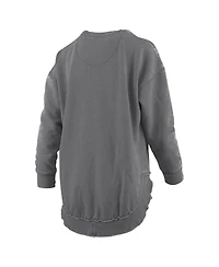 Pressbox Women's Gray Texas A M Aggies Vintage Wash Pullover Sweatshirt