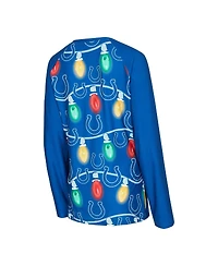 Concepts Sport Women's Indianapolis Colts Garland Knit Raglan Long Sleeve Top and Pants Set