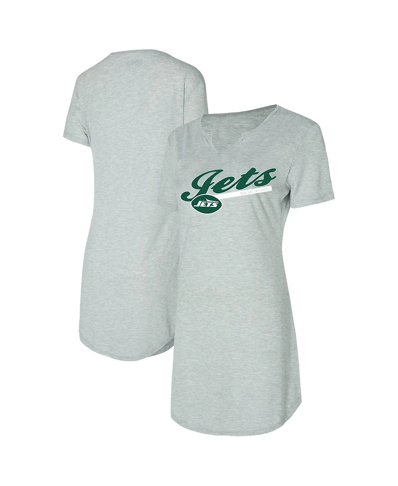 Concepts Sport Women's Gray New York Jets Petition Knit Nightshirt