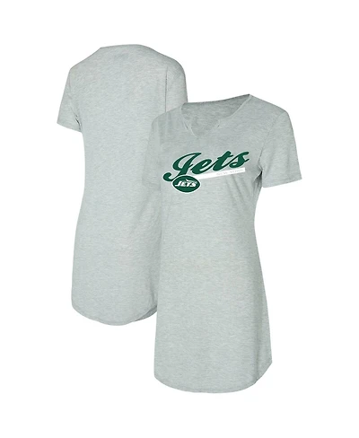Concepts Sport Women's Gray New York Jets Petition Knit Nightshirt