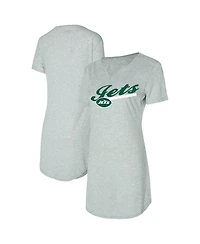 Concepts Sport Women's Gray New York Jets Petition Knit Nightshirt