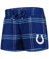 Concepts Sport Women's Royal/Gray Indianapolis Colts Petition Raglan Long Sleeve Top and Shorts Set