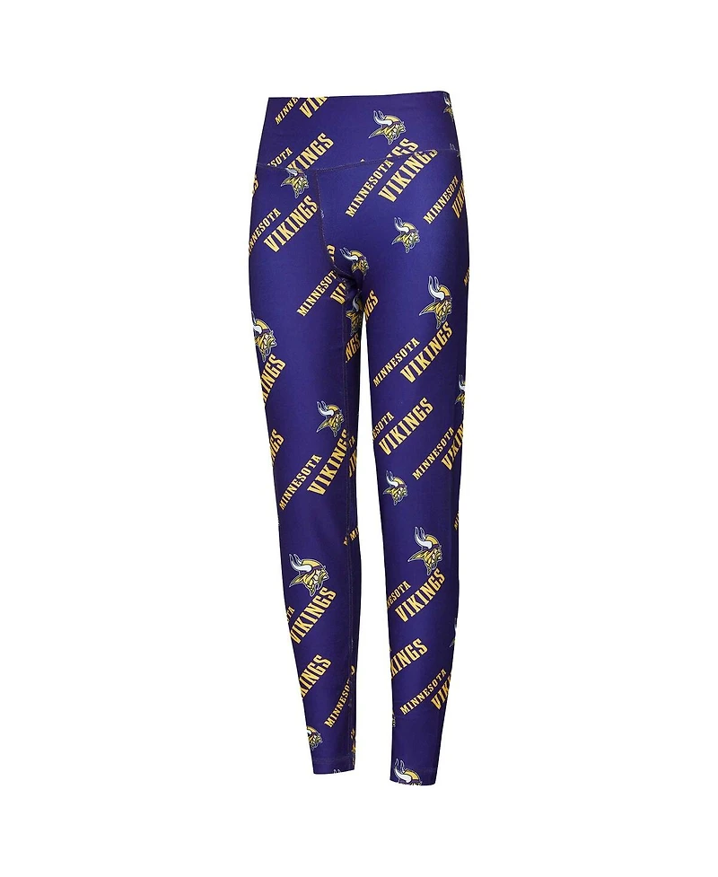 Concepts Sport Women's Purple Minnesota Vikings Breakthrough Allover Print Knit Sleep Leggings