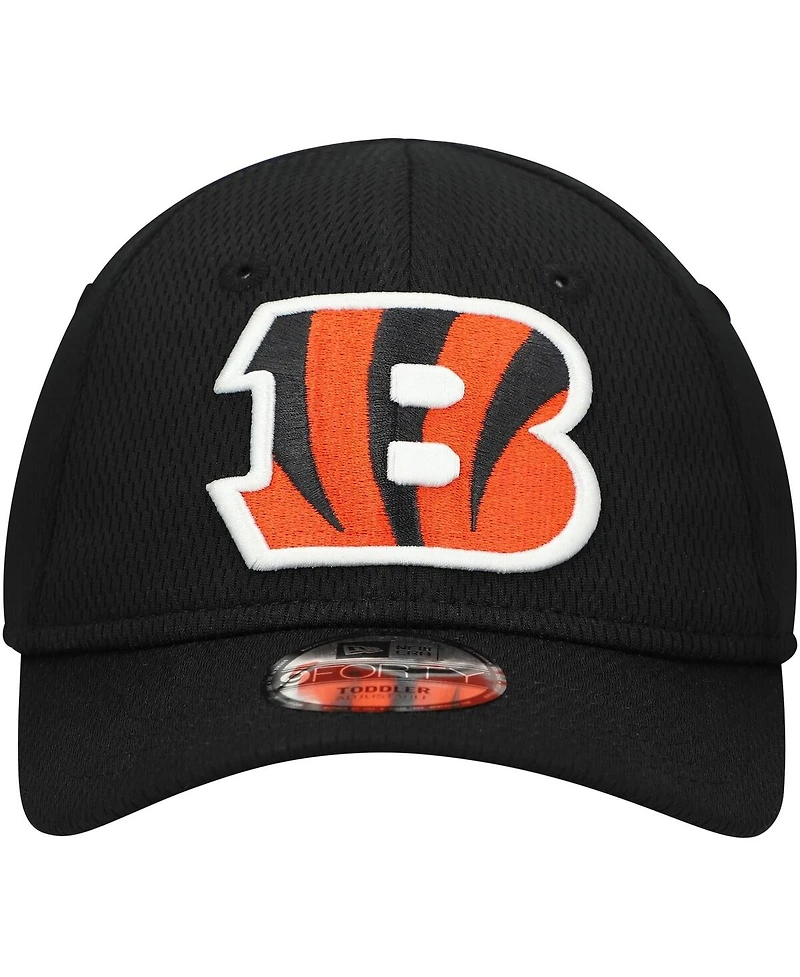 New Era Toddler Black Cincinnati Bengals Main 9FORTY Adjustable Hat