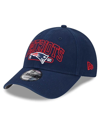 New Era Big Boys and Girls Navy New England Patriots Outline 9FORTY Adjustable Hat