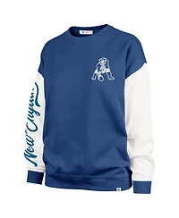 '47 Brand Women's Navy New England Patriots Double Header Rise Andie Pullover Sweatshirt