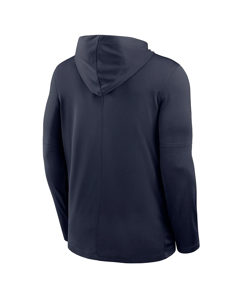 Nike Men's Navy Toledo Rockets Sideline Dri-fit Lightweight Hooded Sweatshirt
