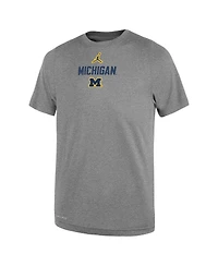Jordan Toddler Heather Gray Michigan Wolverines Legend Slogan Performance T-Shirt