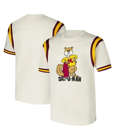 Wes & Willy Big Boys and Girls Cream Minnesota Golden Gophers Color block Yoke Vault T-Shirt