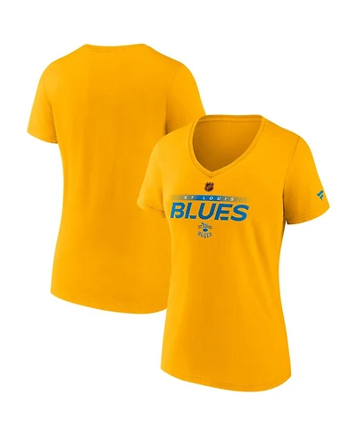 Fanatics Women's Gold St. Louis Blues Special Edition V-Neck T-Shirt