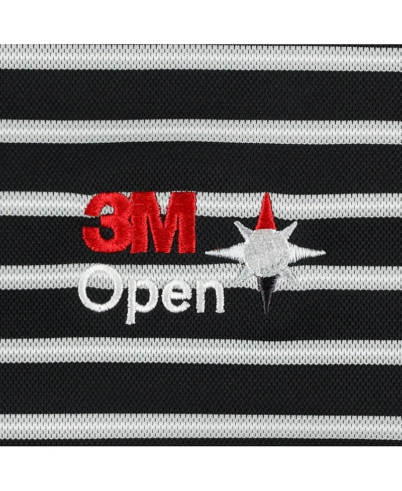 Nike Men's Black 3M Open Victory Stripe Performance Polo Shirt