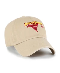'47 Brand Men's Khaki Iowa State Cyclones Vault Clean Up Adjustable Hat