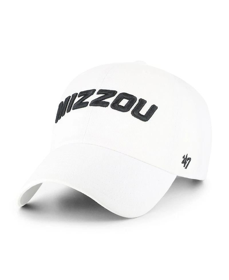 '47 Brand Men's White Missouri Tigers Clean Up Adjustable Hat